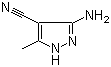 structure of CAS# 5453-07-6, 3-氨基-5-甲基-1H-吡唑-4-甲腈