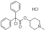 alpha-Chloro-alpha-phenylbenzeneacetic acid 1-methyl-4-piperidinyl ester hydrochloride molecular structure (CAS 54556-99-9)