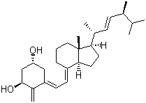 CAS # 54573-75-0, Doxercalciferol, (1R,3S,5Z)-5-[(2E)-2-[(1R,3aS,7aR)-1-[(E,2R,5R)-5,6-Dimethylhept-3-en-2-yl]-7a-methyl-2,3,3a,5,6,7-hexahydro-1H-inden-4-ylidene]ethylidene]-4-methylidenecyclohexane-1,3-diol
