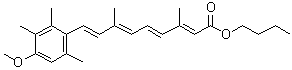 CAS # 54757-45-8, 9-(4-Methoxy-2,3,6-trimethylphenyl)-3,7-dimethyl-2,4,6,8-nonatetraenoic acid butyl ester