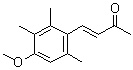 CAS # 54757-47-0, 4-(4-Methoxy-2,3,6-trimethylphenyl)but-3-en-2-one, 4-(4-Methoxy-2,3,6-trimethylphenyl)-3-buten-2-one