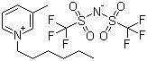 CAS # 547718-92-3, 1-Hexyl-3-methylpyridinium bis(trifluoromethanesulfonyl)imide, 1-Hexyl-3-methyl-pyridinium 1,1,1-trifluoro-N-[(trifluoromethyl)sulfonyl]methanesulfonamide