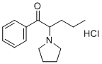 1-Phenyl-2-(pyrrolidin-1-yl)pentan-1-one hydrochloride molecular structure (CAS 5485-65-4)
