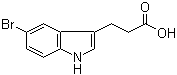 structure of CAS# 54904-23-3, 5-Bromo-1H-indole-3-propanoic acid