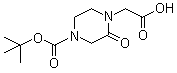 structure of CAS# 549506-47-0, 4-[(1,1-Dimethylethoxy)carbonyl]-2-oxo-1-piperazineacetic acid