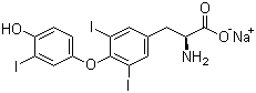 Liothyronine sodium molecular structure (CAS 55-06-1)