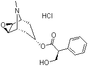 structure of CAS# 55-16-3, (-)-Scopolamine hydrochloride