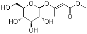 CAS # 55018-21-8, (E)-3-(beta-D-Glucopyranosyloxy)-2-butenoic acid methyl ester, trans-O-beta-D-Glucopyranosyl methyl acetoacetate