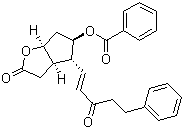 structure of CAS# 55076-60-3, (3aR,4R,5R,6aS)-5-(Benzoyloxy)hexahydro-4-[(1E)-3-oxo-5-phenyl-1-pentenyl]-2H-cyclopenta[b]furan-2-one