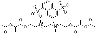 CAS # 55077-30-0, Aclatonium napadisilate, 2-(2-Acetyloxypropanoyloxy)ethyl-[2-[2-(2-acetyloxypropanoyloxy)ethyl-dimethyl-ammonio]ethyl]-dimethyl-azanium naphthalene-1,5-disulfonate