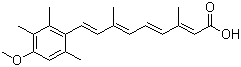 CAS # 55079-83-9, Acitretin, 9-(4-Methoxy-2,3,6-trimethylphenyl)-3,7-dimethyl-2,4,6,8-nonatetraenoic acid, Etretin