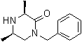顺式-3,5-二甲基-1-(苯基甲基)哌嗪酮分子结构 (CAS 55115-95-2)