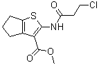 structure of CAS# 551910-46-4, 2-[(3-氯-1-氧代丙基)氨基]-5,6-二氢-4H-环戊二烯并[b]噻吩-3-羧酸甲酯
