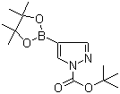 CAS # 552846-17-0, 1-Boc-pyrazole-4-boronic acid pinacol ester, 1-tert-Butoxycarbonyl-1H-pyrazole-4-boronic acid pinacol ester, 4-(4,4,5,5-Tetramethyl-1,3,2-dioxaborolan-2-yl)-1H-pyrazole-1-carboxylic acid tert-butyl ester