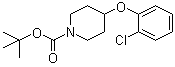 structure of CAS# 552868-10-7, 4-(2-氯苯氧基)哌啶-1-甲酸叔丁酯