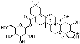 (2alpha,3beta,4beta,19beta)-2,3,19,23-Tetrahydroxy-olean-12-en-28-oic acid beta-D-glucopyranosyl ester molecular structure (CAS 55306-04-2)