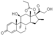 CAS # 5534-13-4, Betamethasone 17-propionate, (11beta,16beta)-9-Fluoro-11,21-dihydroxy-16-methyl-17-(1-oxopropoxy)pregna-1,4-diene-3,20-dione, Betamethasone 17-propionate, Betamethasone 17alpha-propionate