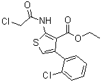 structure of CAS# 554404-40-9, 2-[(2-氯乙酰基)氨基]-4-(2-氯苯基)-3-噻吩羧酸乙酯