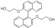 CAS # 55441-95-7, 2,2'-Bis(2-hydroxyethoxy)-1,1'-binaphthalene, 2,2'-[[1,1'-Binaphthalene]-2,2'-diylbis(oxy)]bis[ethanol], 1,1'-Bi[2-(2-hydroxyethoxy)naphthalene], NSC 245024, TBIS-BNE
