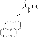 CAS # 55486-13-0, 1-Pyrenebutanoic acid hydrazide, 4-(1-Pyrene)butanoic acid hydrazide, 4-(1-Pyrene)butyric acid hydrazide, 4-(1-Pyrene)butyryl hydrazide