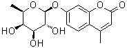 structure of CAS# 55487-93-9, 7-[(6-脱氧-beta-D-吡喃半乳糖基)氧基]-4-甲基-2H-1-苯并吡喃-2-酮