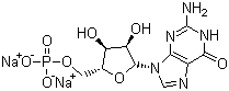 Guanosine 5'-monophosphate disodium salt molecular structure (CAS 5550-12-9)