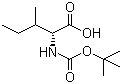 structure of CAS# 55721-65-8, Boc-D-isoleucine