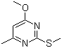 structure of CAS# 55749-33-2, 4-Methoxy-6-methyl-2-(methylthio)pyrimidine