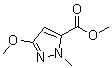structure of CAS# 55781-86-7, 3-甲氧基-1-甲基-1H-吡唑-5-羧酸甲酯