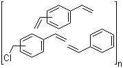 CAS # 55844-94-5, Chloromethylstyrene-divinylbenzene-styrene copolymer, Styrene-divinylbenzene-vinylbenzyl chloride copolymer