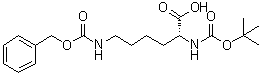 structure of CAS# 55878-47-2, N2-[叔丁氧羰基]-N6-[苄氧羰基]-D-赖氨酸