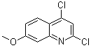 structure of CAS# 55934-22-0, 2,4-Dichloro-7-methoxyquinoline