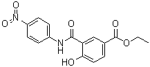 CAS 登录号：5594-61-6, 4-羟基-3-[[(4-硝基苯基)氨基]羰基]苯甲酸乙酯