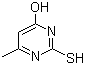 CAS # 56-04-2, Methylthiouracil, 6-Methyl-2-thiouracil, 4-Hydroxy-2-mercapto-6-methylpyrimidine, 6-Methyl-2-thioxo-2,3-dihydro-1H-pyrimidin-4-one