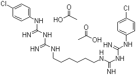 Chlorhexidine acetate molecular structure (CAS 56-95-1)