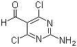 CAS # 5604-46-6, 2-Amino-4,6-dichloro-5-formylpyrimidine, 2-Amino-4,6-dichloropyrimidine-5-carbaldehyde