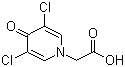 structure of CAS# 56187-37-2, 3,5-Dichloro-4-pyridone-N-acetic acid