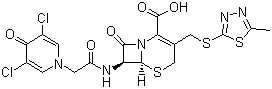 CAS # 56187-47-4, Cefazedone, (6R,7R)-7-(2-(3,5-Dichloro-4-oxo-1(4H)-pyridyl)acetamido)-3-(((5-methyl-1,3,4-thiadiazol-2-yl)thio)methyl)-8-oxo-5-thia-1-azabicyclo[4.2.0]oct-2-ene-2-carboxylic acid