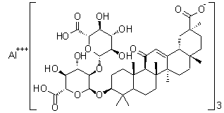 CAS # 56271-77-3, Aluminum glycyrrhizinate, (3beta,20beta)-20-Carboxy-11-oxo-30-norolean-12-en-3-yl 2-O-beta-D-glucopyranuronosyl-alpha-D-glucopyranosiduronic acid aluminum salt (3:1)