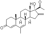CAS # 5633-18-1, Melengesterol, 17-Hydroxy-6-methyl-16-methylenepregna-4,6-diene-3,20-dione, Melengestrel, Melengestrol