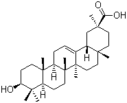 11-脱氧-18beta-甘草亭酸分子结构 (CAS 564-16-9)
