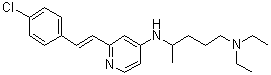 N4-[2-[(1E)-2-(4-Chlorophenyl)ethenyl]-4-pyridinyl]-N1,N1-diethyl-1,4-pentanediamine molecular structure (CAS 56401-88-8)