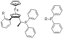 structure of CAS# 565184-37-4, (1S)-1-[(1S)-1-(二苯基膦基)乙基]-2-[2-(二苯基膦基)苯基]二茂铁
