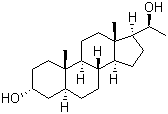 structure of CAS# 566-58-5, 5alpha-孕甾-3alpha,20alpha-二醇