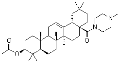 CAS # 56602-38-1, 1-[(3beta)-3-(Acetyloxy)-28-oxoolean-12-en-28-yl]-4-methylpiperazine