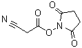 CAS # 56657-76-2, N-(Cyanoacetoxy)succinimide, 3-[(2,5-Dioxopyrrolidin-1-yl)oxy]-3-oxopropanenitrile, Cyanoacetic acid 2,5-dioxopyrrolidin-1-yl ester