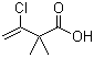2,2-Dimethyl-3-chloro-3-butenoic acid molecular structure (CAS 56663-75-3)
