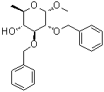 CAS 登录号：56750-58-4, 甲基 6-脱氧-2,3-二-O-(苯基甲基)-alpha-D-吡喃葡萄糖苷