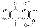 4,5-Dimethoxy-11-methyl-1,3-dioxolo[4,5-c]acridin-6(11H)-one molecular structure (CAS 568-01-4)