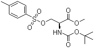 structure of CAS# 56926-94-4, N-叔丁氧羰基-O-对甲苯磺酰基丝氨酸甲酯